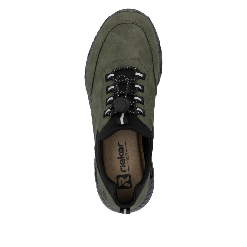 Rieker HWK Damen Halbschuhe Sneaker Low modisch grün