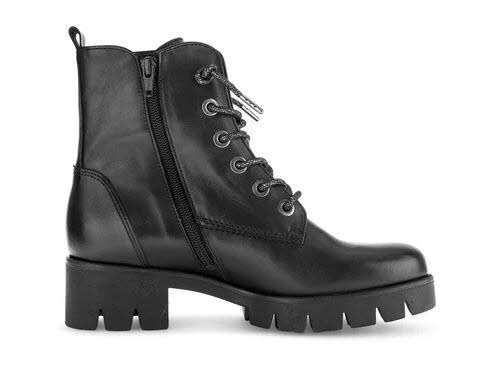 Gabor Biker Boots Damen Stiefelette Schnürschuh schwarz Bild 2 Gabor Biker Boots Damen Stiefelette Schnürschuh schwarz