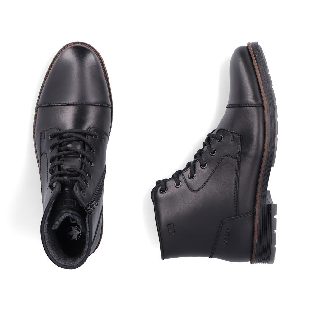 Rieker Schnürstiefel Herren Freizeitstiefel Stiefelette schwarz