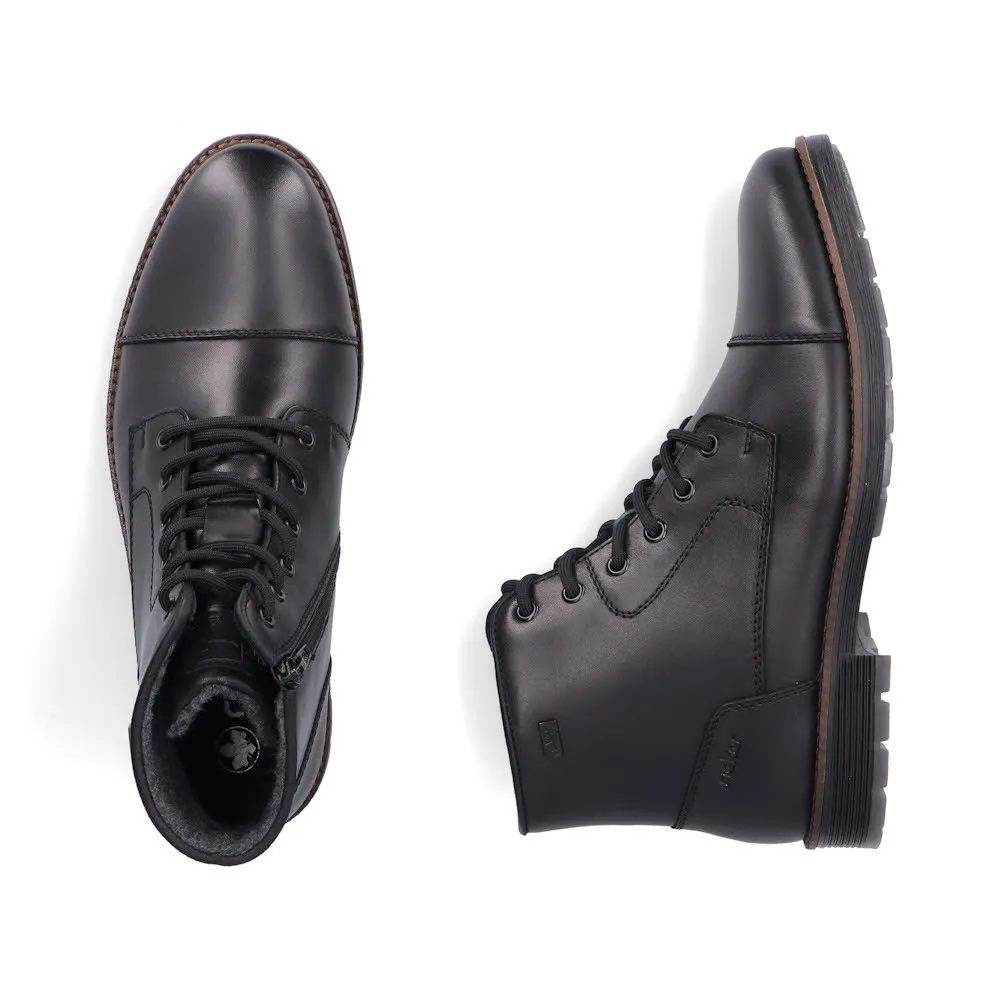 Rieker Schnürstiefel Herren Freizeitstiefel Stiefelette schwarz