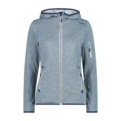 CMP Strickjacke Kapuzenjacke Midlayer Damen blaugrau hellblau NEU