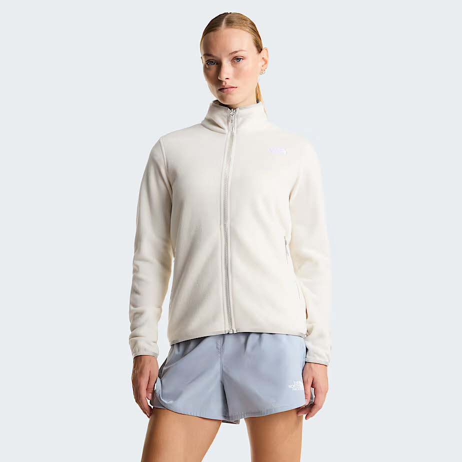 The North Face Glacier Fleece Damen Fleecejacke white dune