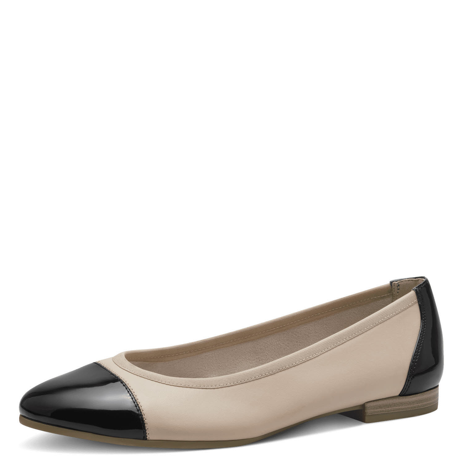 Tamaris Damen Ballerina Modeschuhe beige schwarz