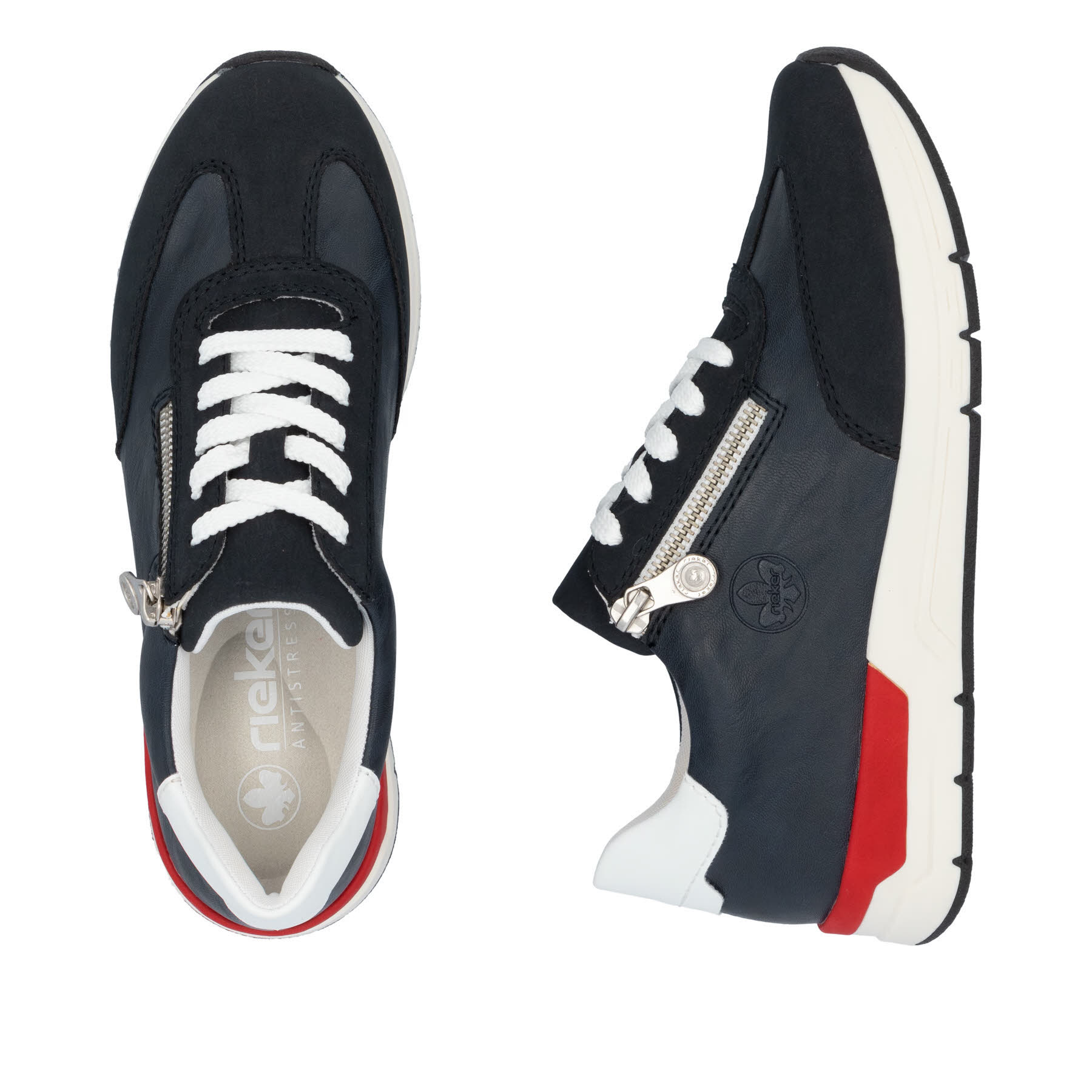 Rieker Damen Halbschuhe Sneaker dunkelblau