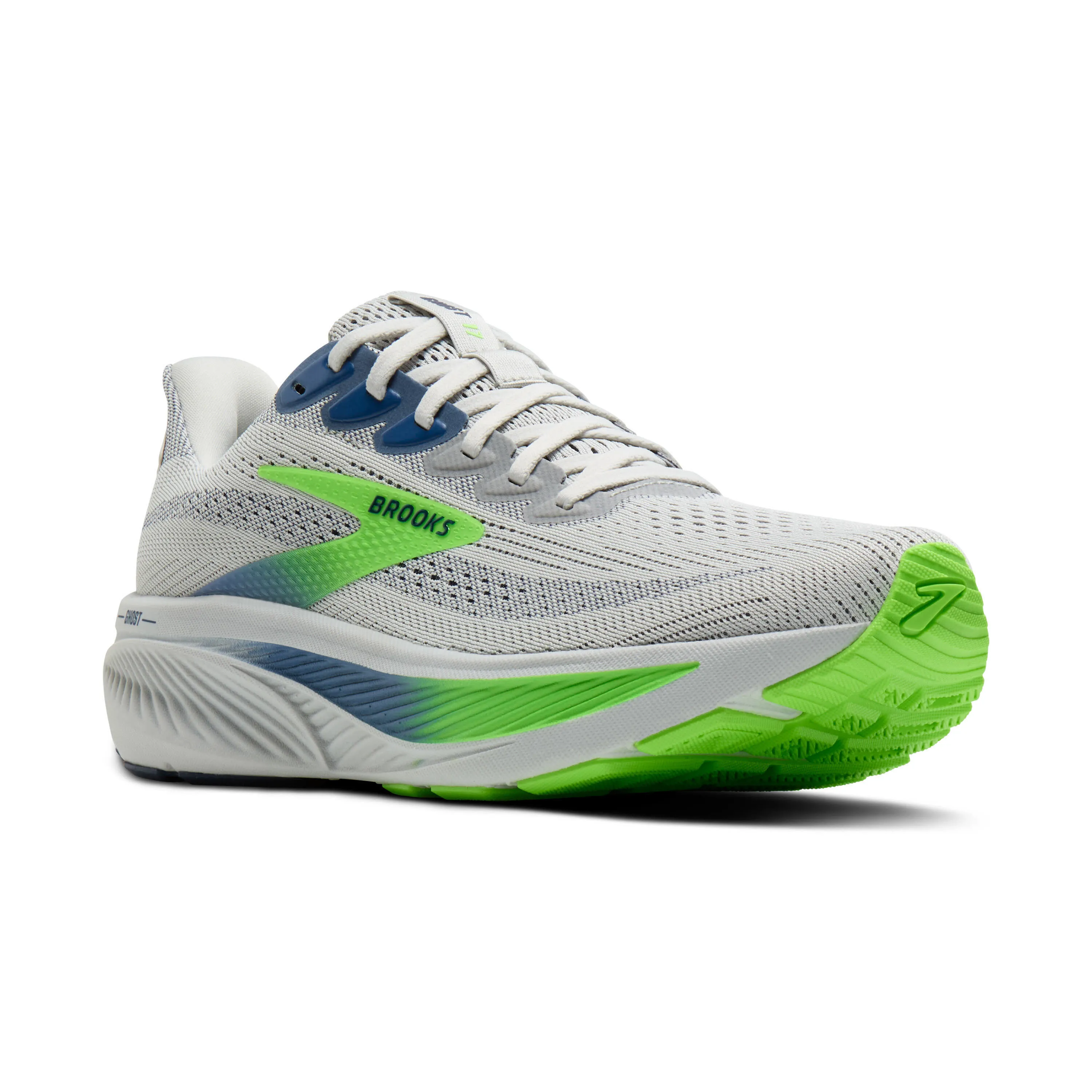 Brooks Ghost 17 Herren Laufschuh Joggingschuhe weiß/blau/grün