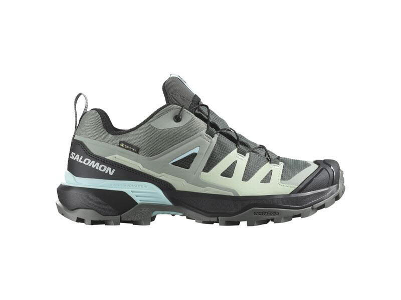 Salomon X ULTRA 360 GTX Wanderschuh Trailrunning Damen hellgrün grau