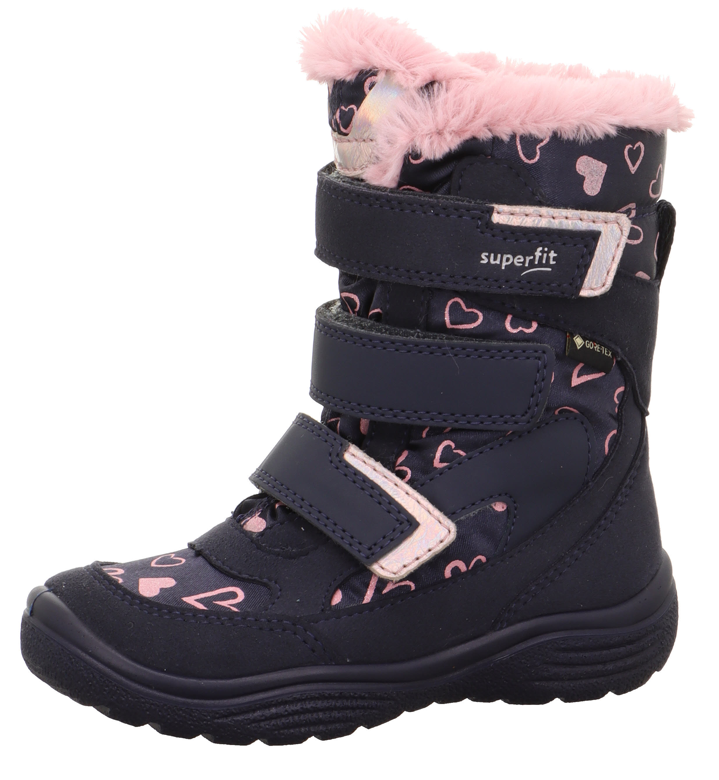 Superfit CRYSTAL Winterstiefel Kinder dunkelblau rosa