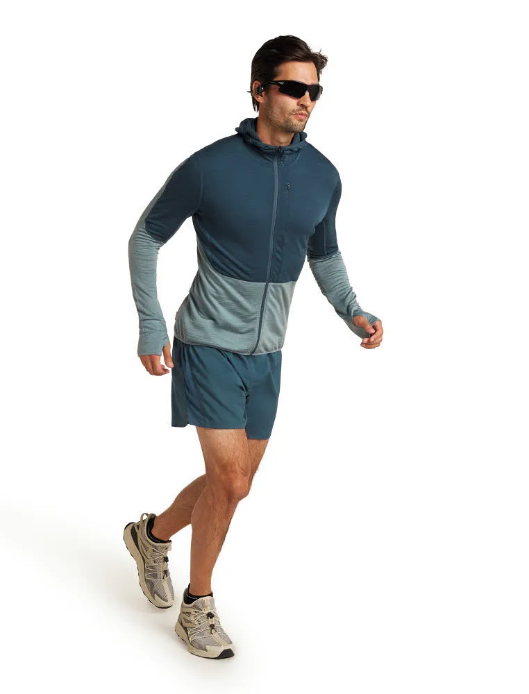 Icebreaker Merinomix 200 Realfleece™ Descender Zip-Hoodie Fleecejacke Herren dunkelblau
