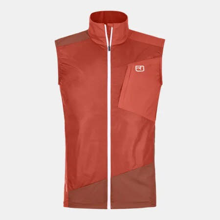 Ortovox WINDBREAKER VEST M Herren Windjacke ärmellos Outdoorweste orange NEU