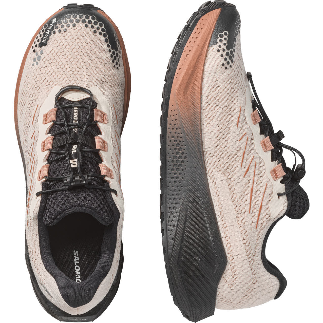 Salomon AERO BLAZE 4 GRVL GTX Damen Laufschuhe Joggingschuhe beige