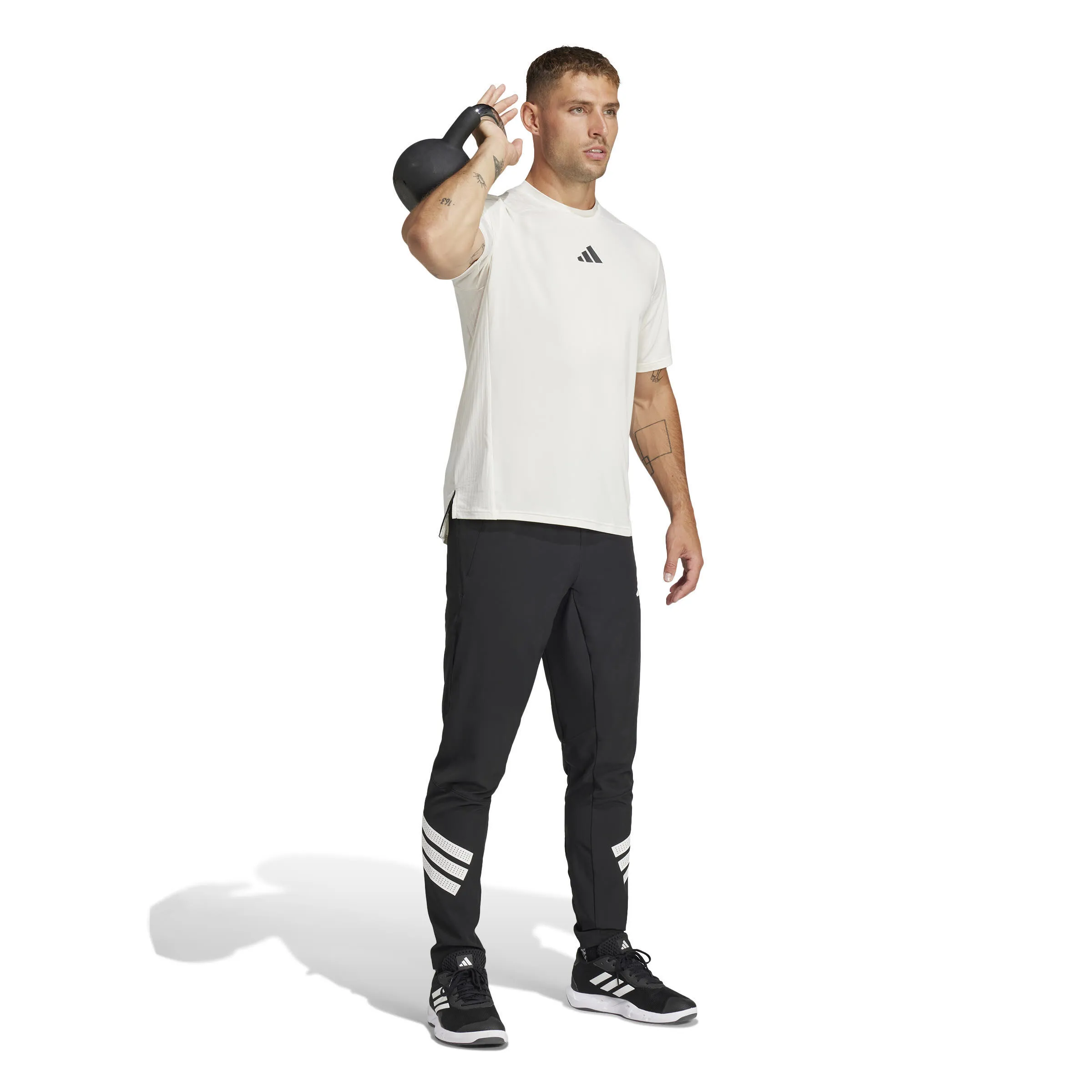 adidas Icon 3-Streifen Woven Herren Trainingshosen schwarz/weiß
