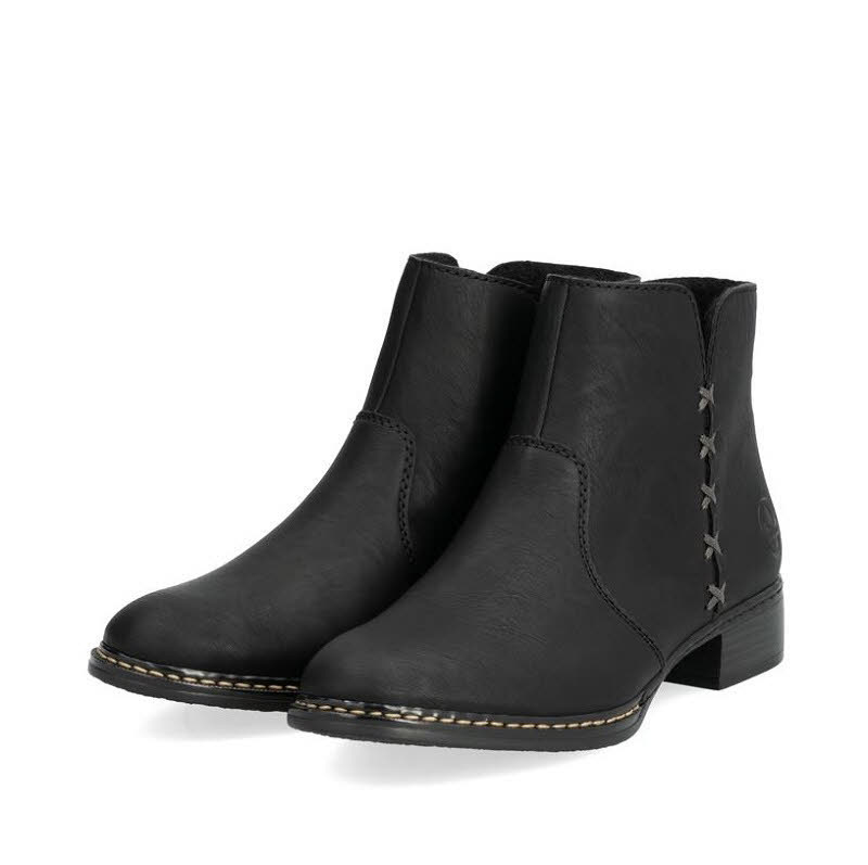 Rieker HWK Damen Stiefel Stiefeletten Modestiefel schwarz