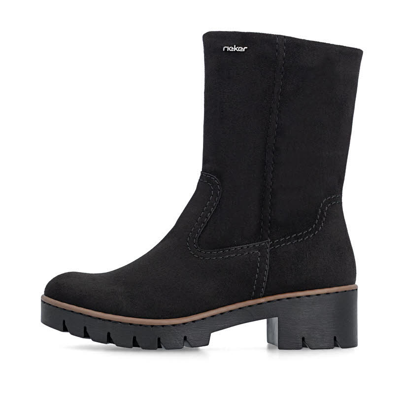 Rieker Damen Stiefeletten Kurzstiefel  schwarz