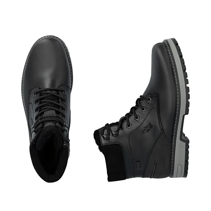 Rieker Schnürstiefel Herren schwarz