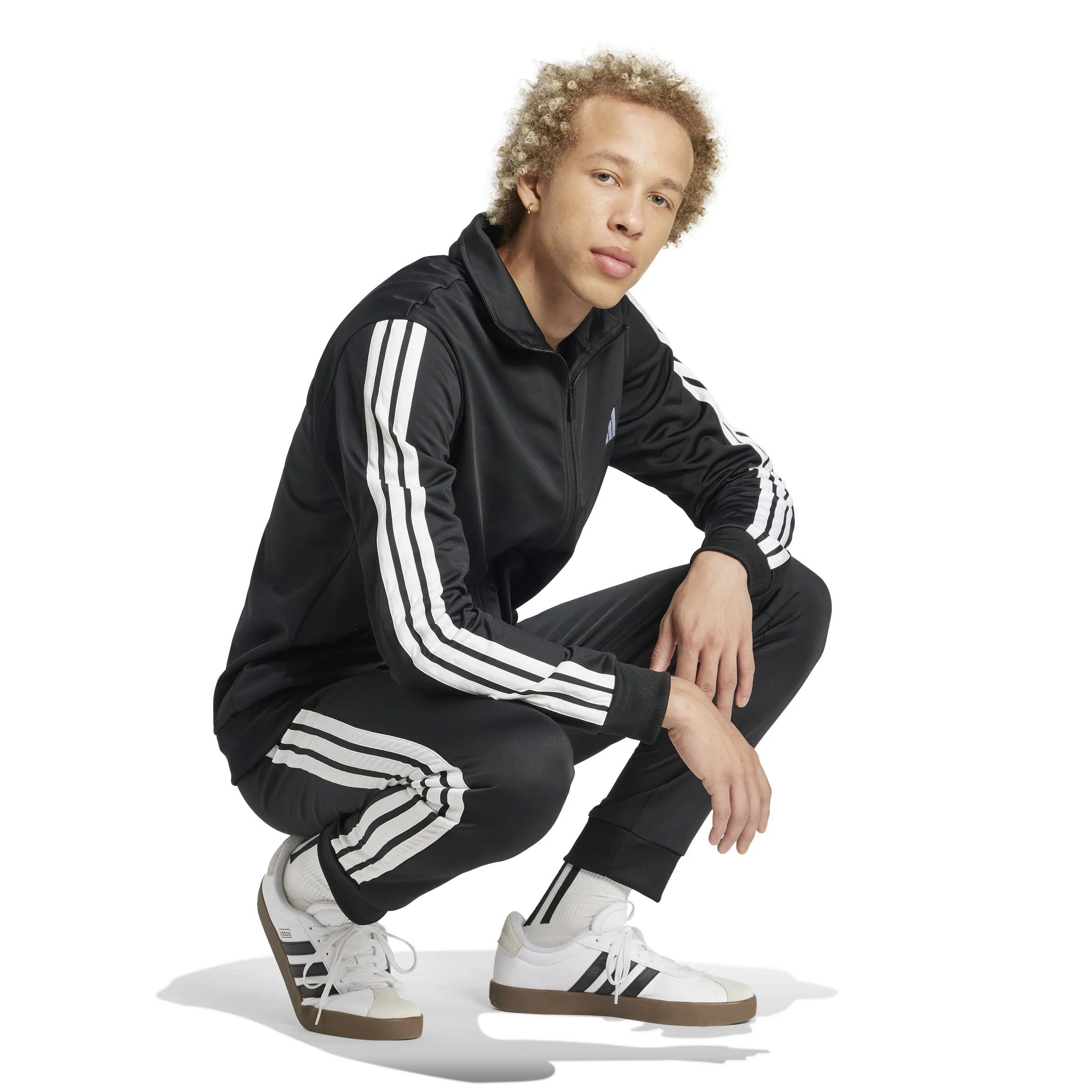 adidas M 3S Tr Tt Ts Herren Trainingsanzug schwarz/weiß