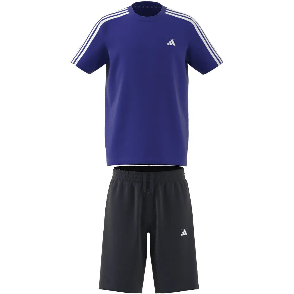 adidas Train Essentials AEROREADY 3-Streifen Regular-Fit Training Set Kinder blau