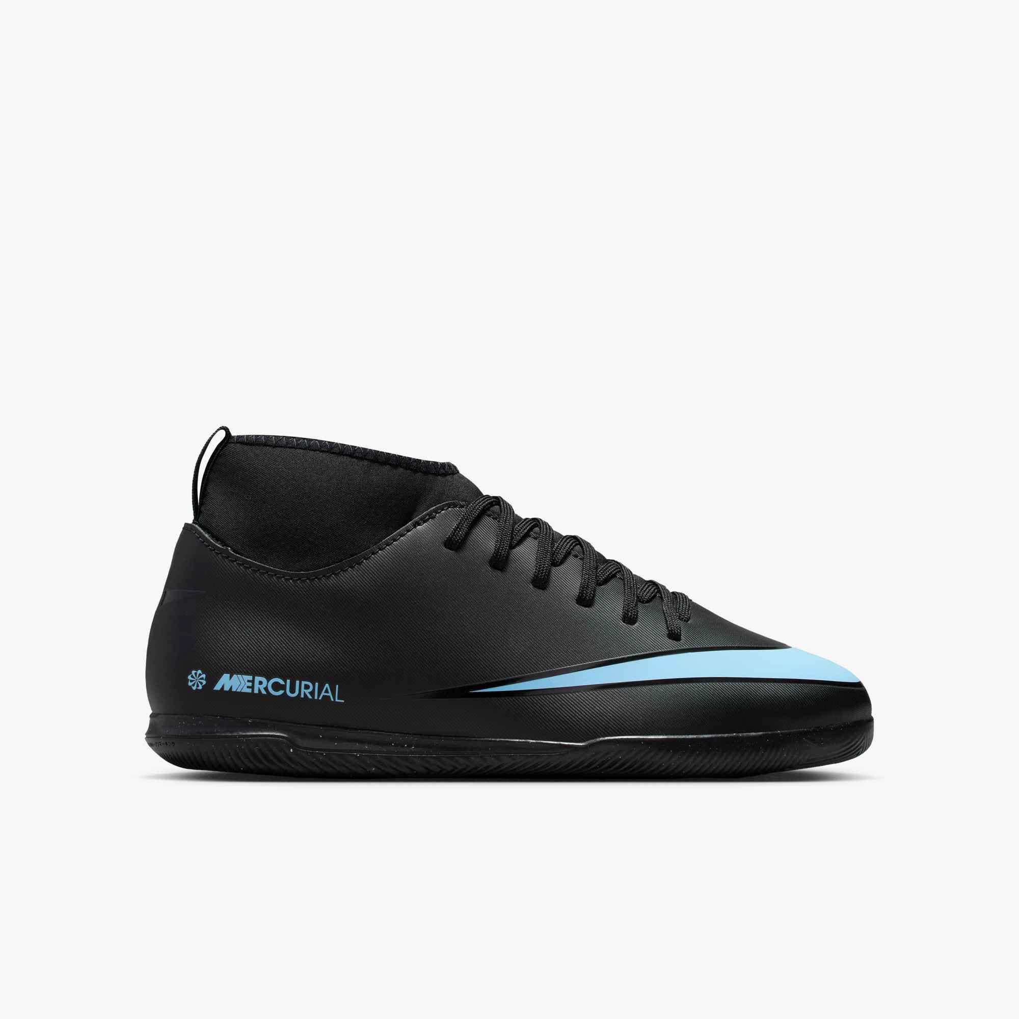 Nike Jr. Mercurial Superfly 10 Club Kinder Fußballschuhe Hallenschuhe schwarz/blau