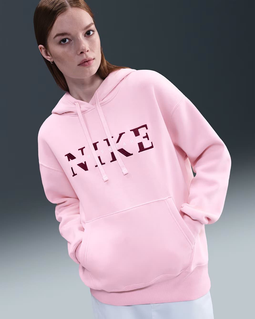 Nike Sportswear Phoenix Fleece Oversize-Hoodie für Damen rosa