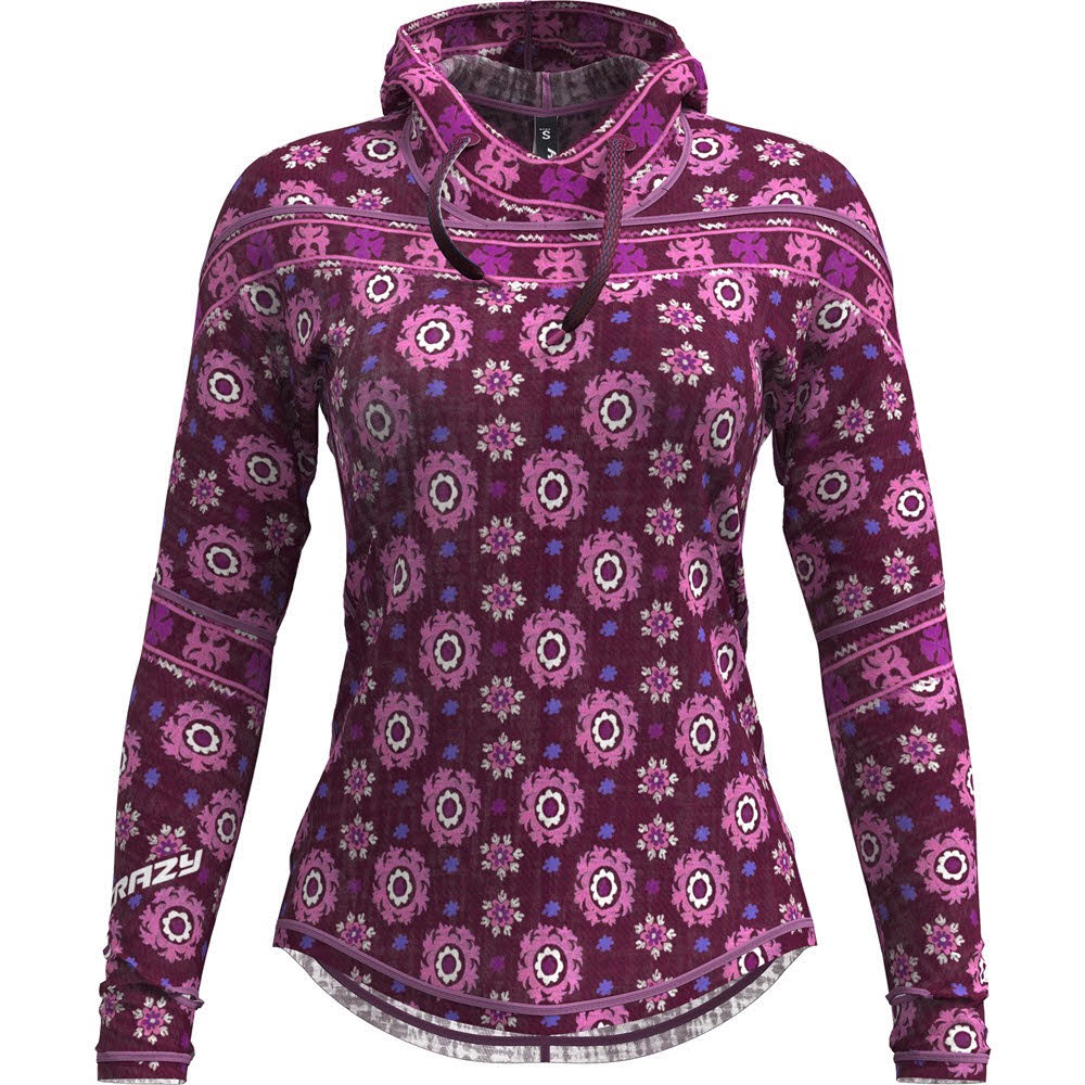 Crazy Idea PULL IBEX Damen Hoodie Kapuzenpullover caleido