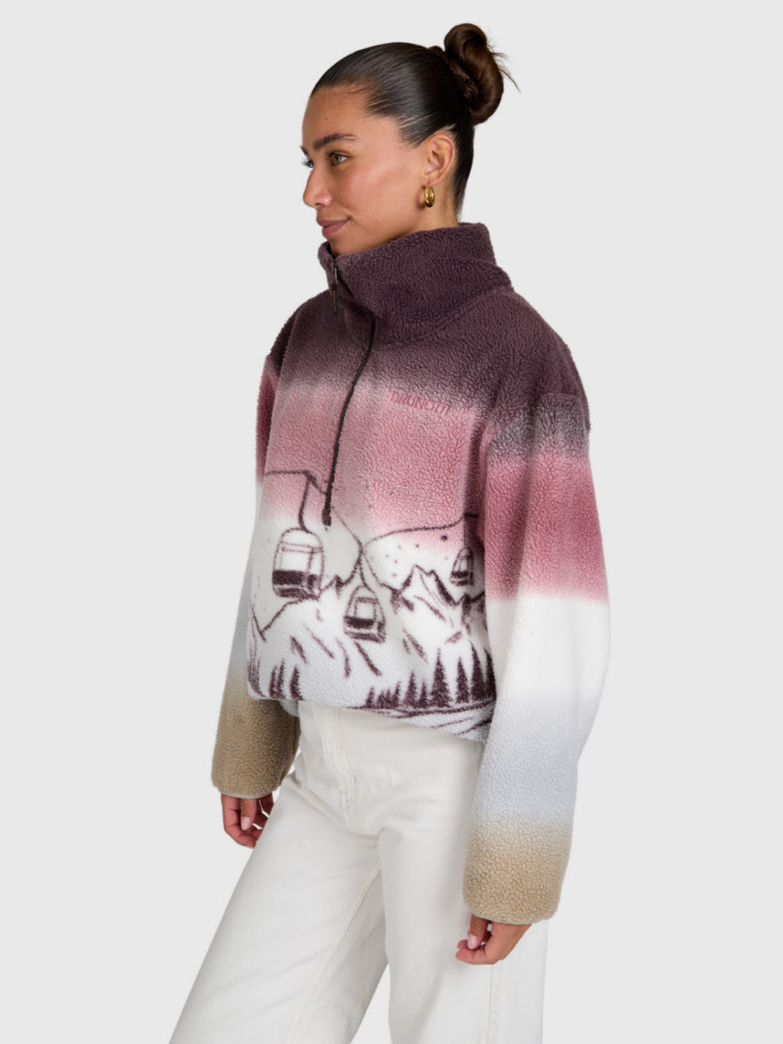 BRUNOTTI DA Gonna Urban Fleece Damen Fleecepulli braun