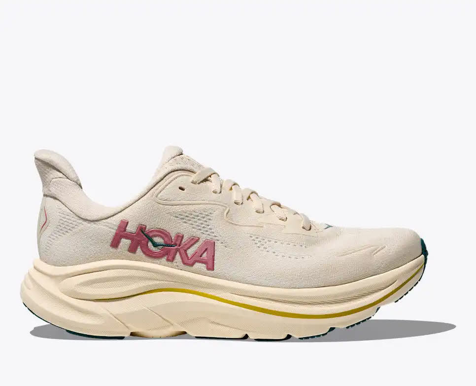 Hoka Clifton 10 Damen beige  leichter, gepolsterter Laufschuh für täglichen Runden