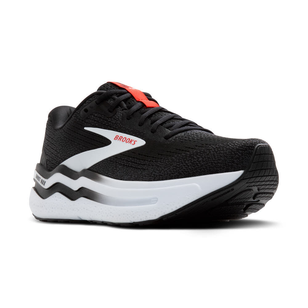 Brooks Ghost Max 2 Laufschuh Joggingschuh Herren schwarz rot