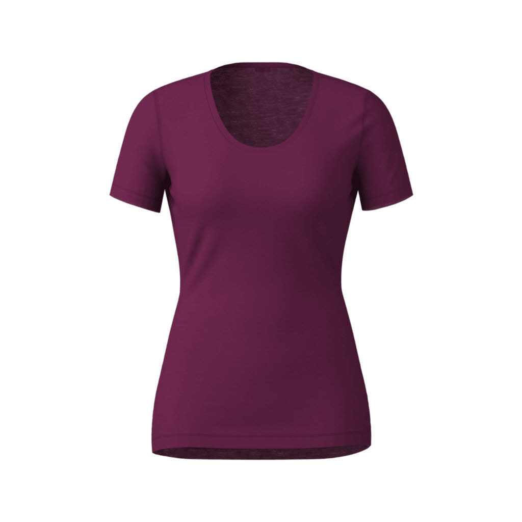 Löffler SHIRT S/S MERINO LIGHT Damen Funktionsunterwäsche bordeaux