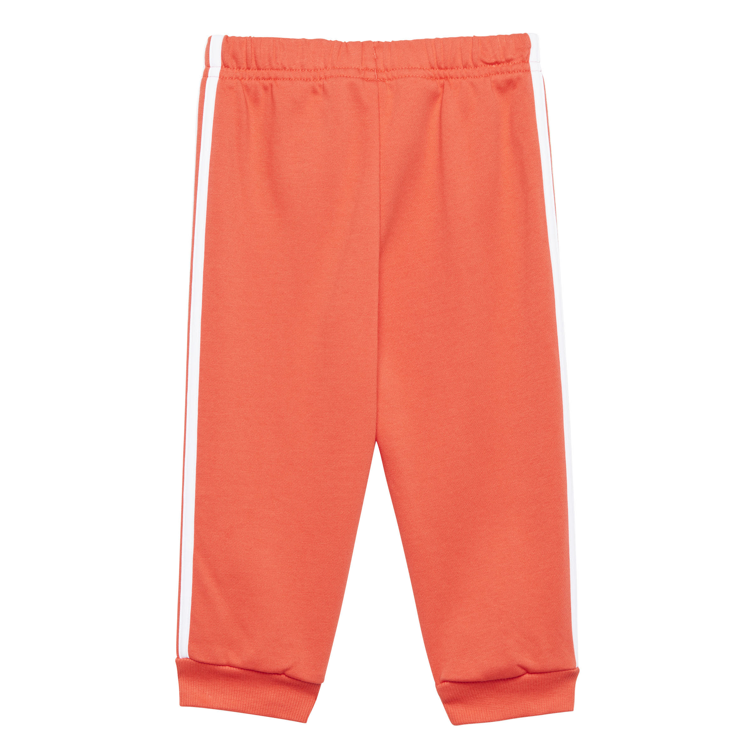 adidas Badge of Sport French Terry Jogginganzug Pullover Jogginghose Kinder orangerot