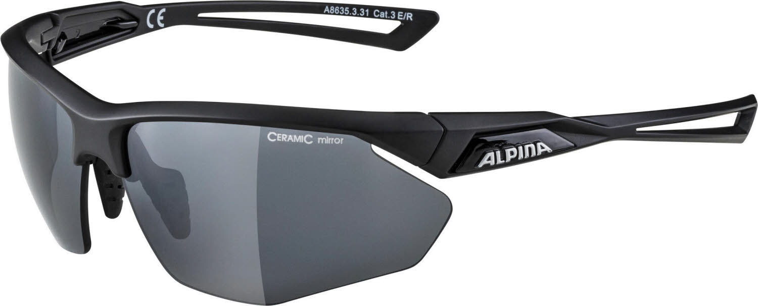 Alpina NYLOS HR Unisex Sportbrille Sonnenbrille black matt