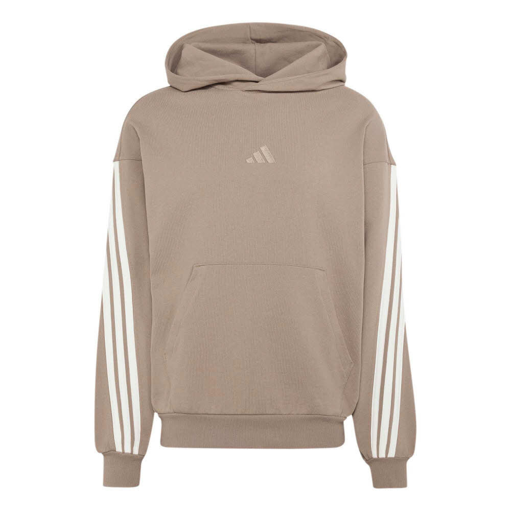 adidas KIT 3-STRIPES Herren Hoodie Kapuzenpullover khaki six/off-white