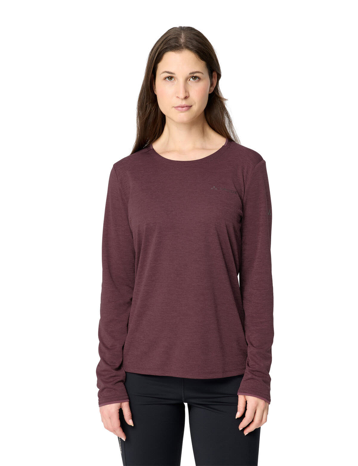Vaude Essential LS Damen Sweatshirt Langarmshirt ruby dusk
