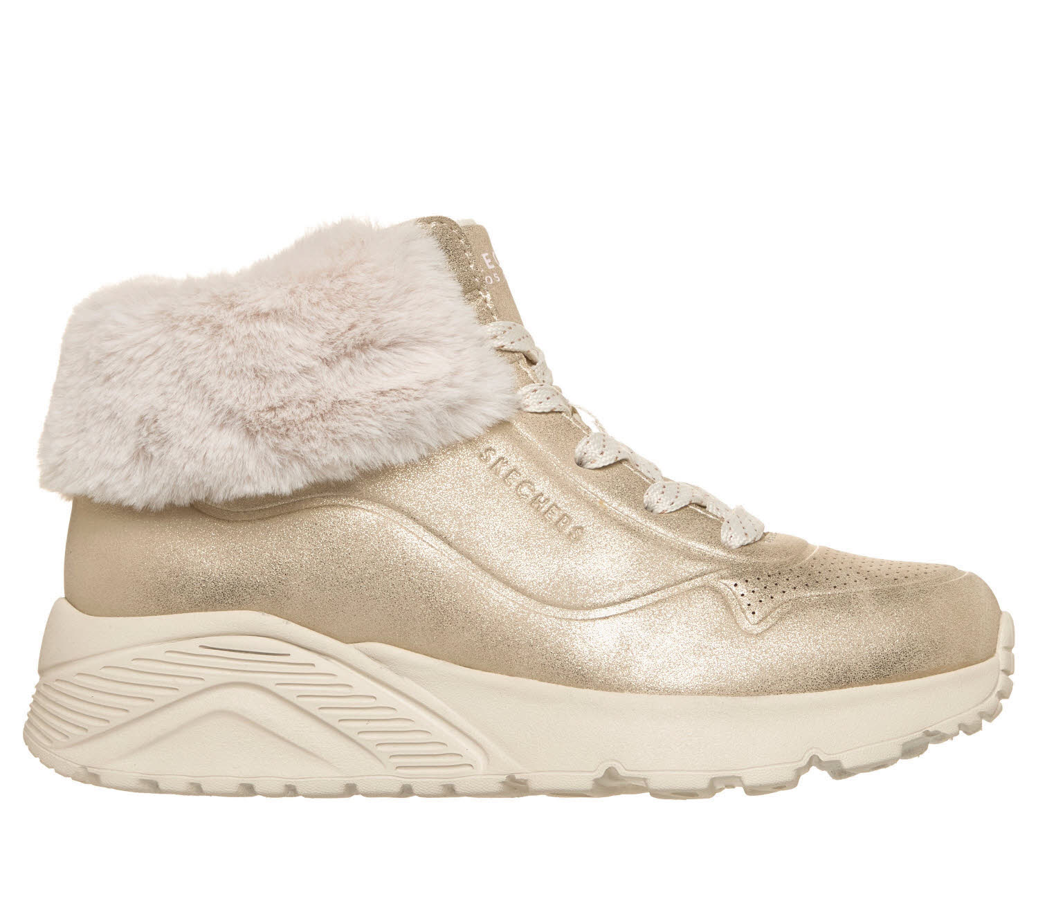 Skechers Uno Lite Mädchen Winterstiefelette Sneaker High gold