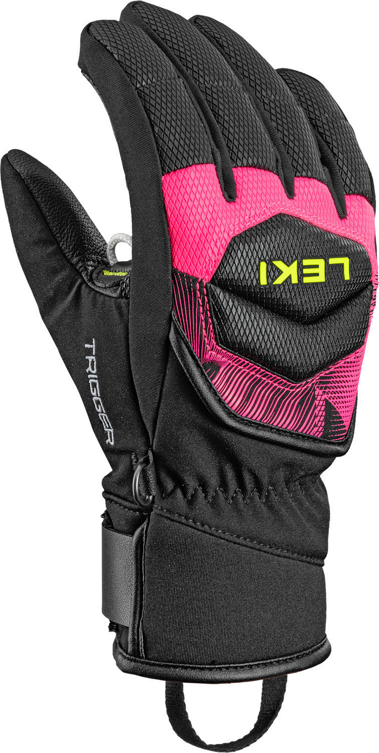 Leki WCR Core TR Junior Kinder Skihandschuhe Fingerlinge schwarz/pink