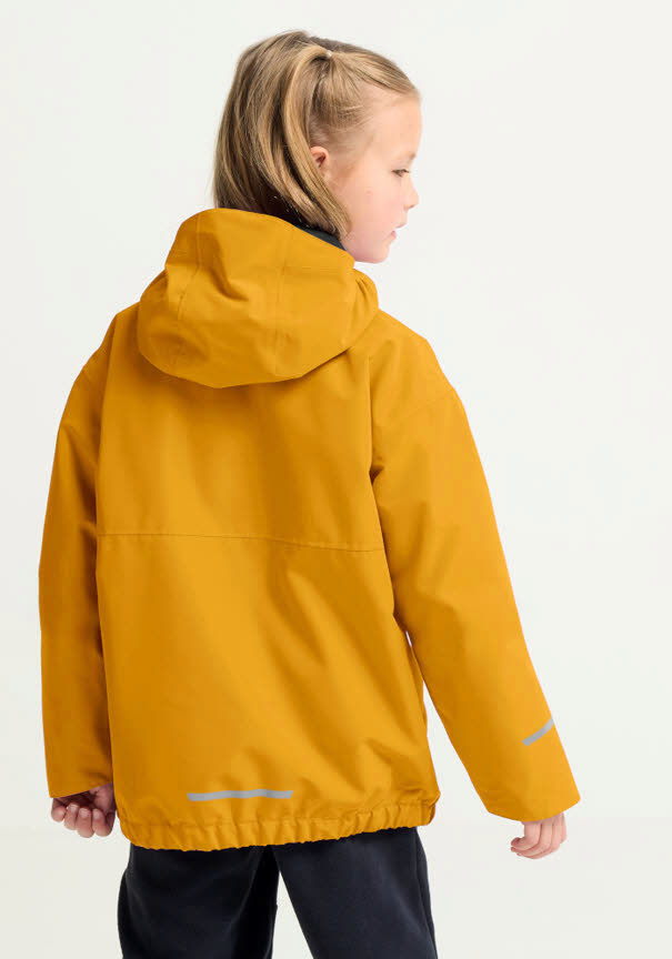 Jack Wolfskin ICELAND 3IN1 PRINT JKT K Kombijacken Allwetterjacke Kinder gelb