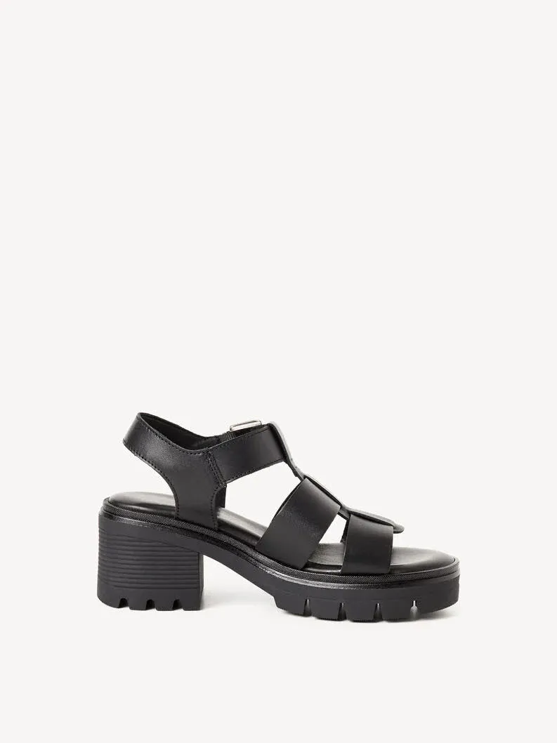 Tamaris Ledersandalette Damen schwarz