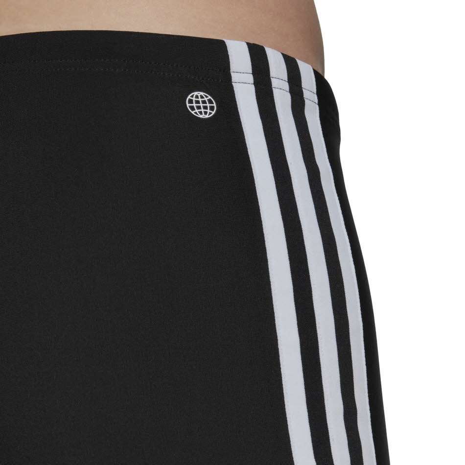 adidas Classic 3-Streifen Herren Boxer-Badehose Badeshorts Schwimmhose schwarz/weiß