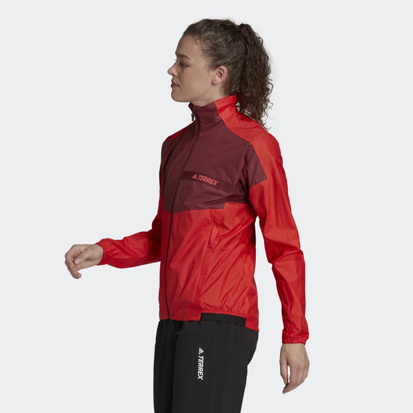 adidas W MT Wind Jacke Damen Wanderjacke Outdoorjacke Terrex rot NEU