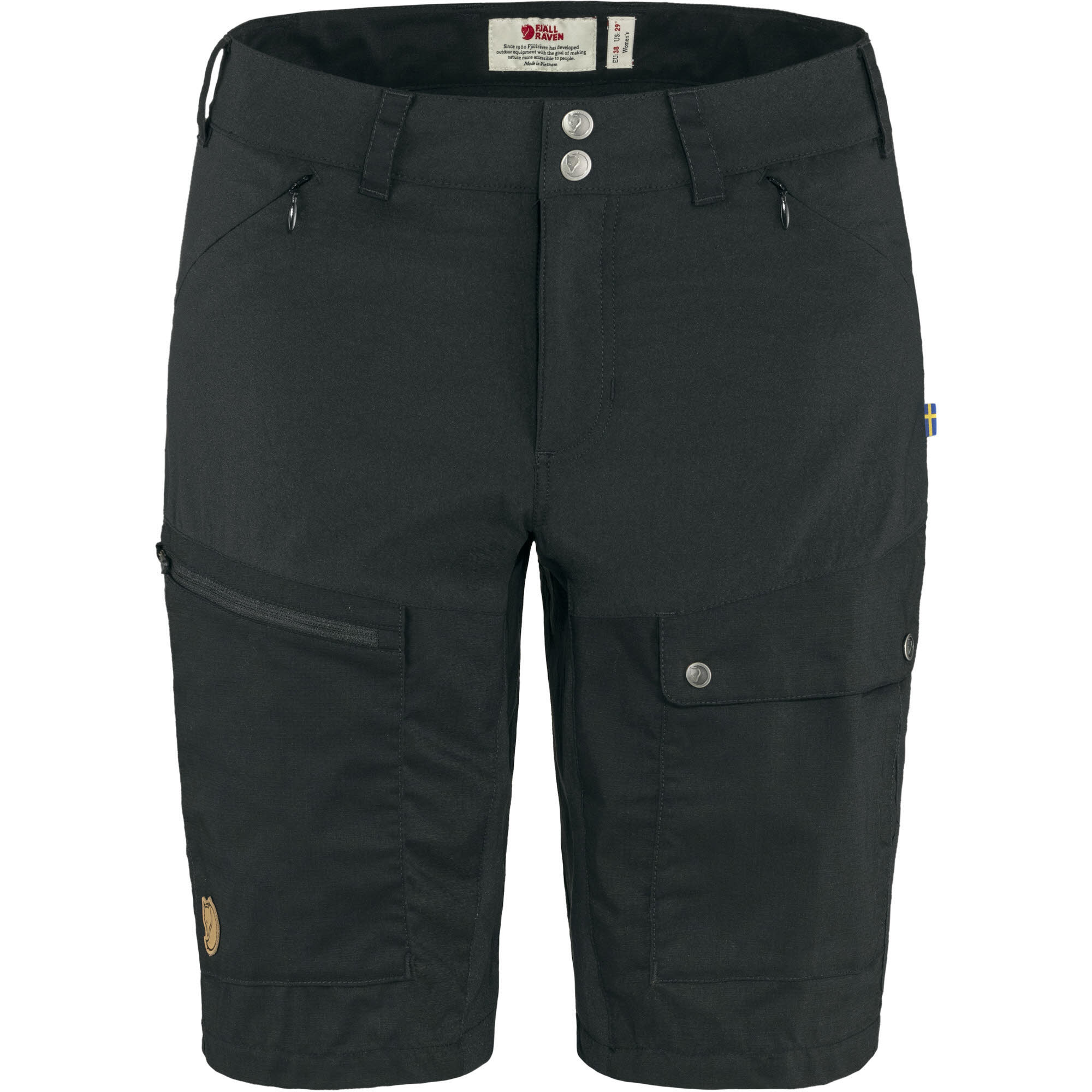 Fjällräven Abisko Midsummer Shorts W Wandershorts Trekkingshorts Damen schwarz