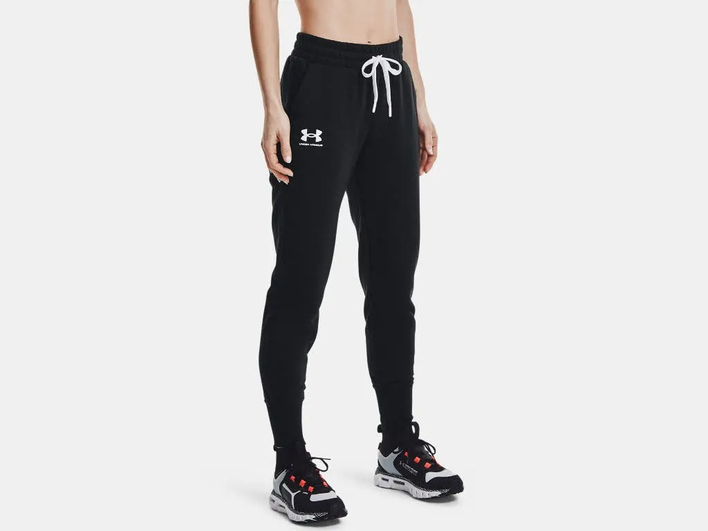 Under Armour Rival Fleece Joggers Damen Jogginghose Trainingshose schwarz NEU