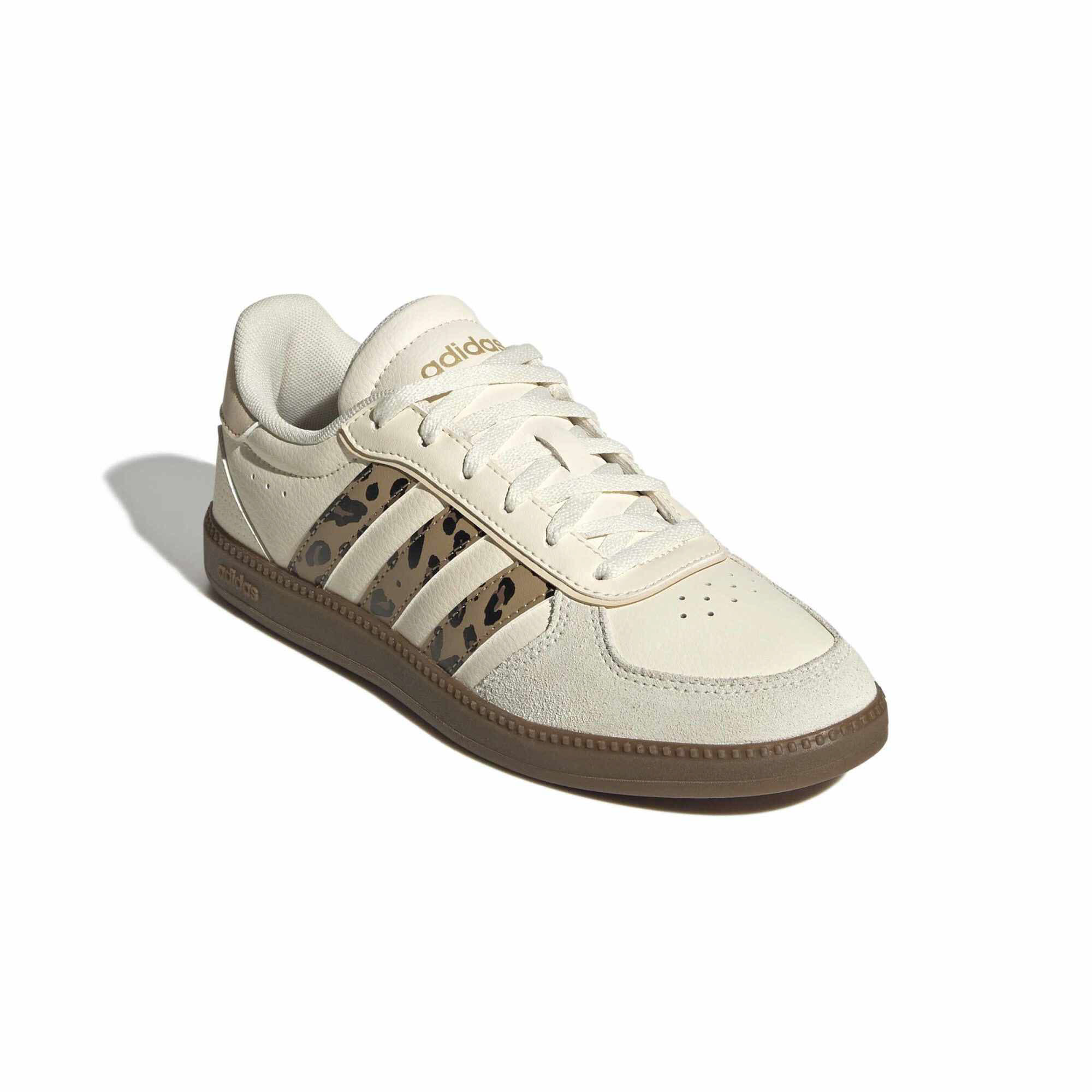 adidas BREAKNET SLEEK J Mädchen Kinder Sneaker Freizeitschuhe beige/leoprint
