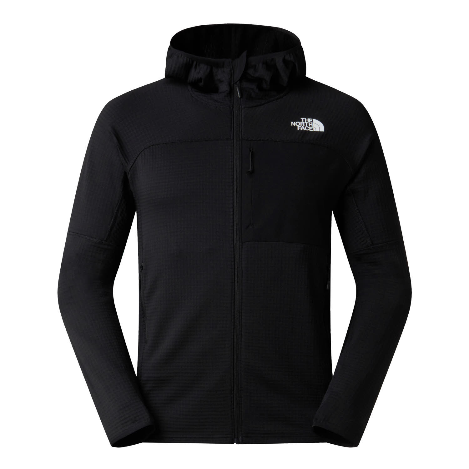 The North Face POLARTEC POWERGRID STORMGAP Herren Kapuzenjacke Fleecejacke schwarz