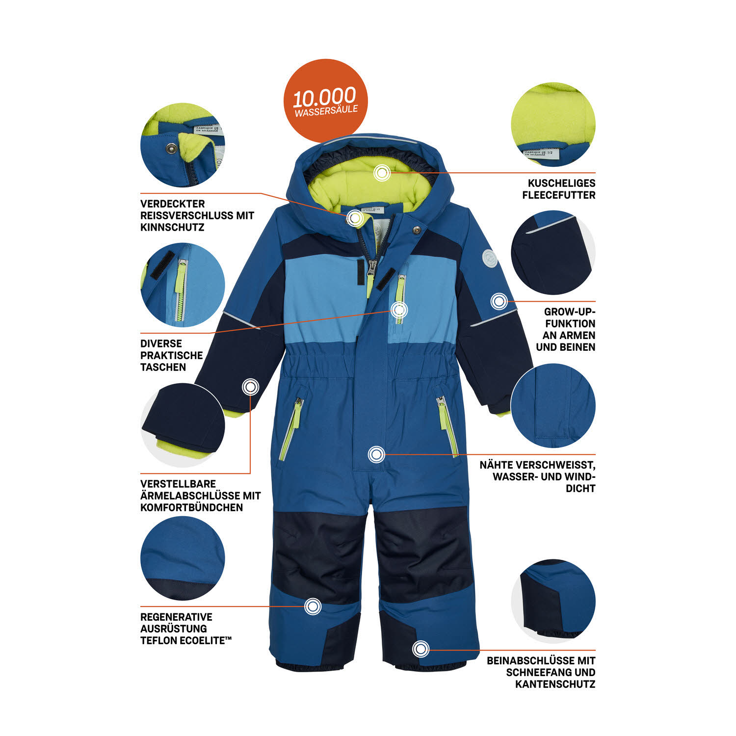 Killtec FISW 31 MNS ONPC Kinder Schneeoverall Schneeanzug dunkelnavy