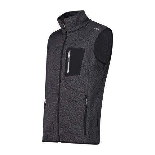 CMP HE VEST Herren Fleeceweste ärmellos Midlayer Outdoorweste grau NEU