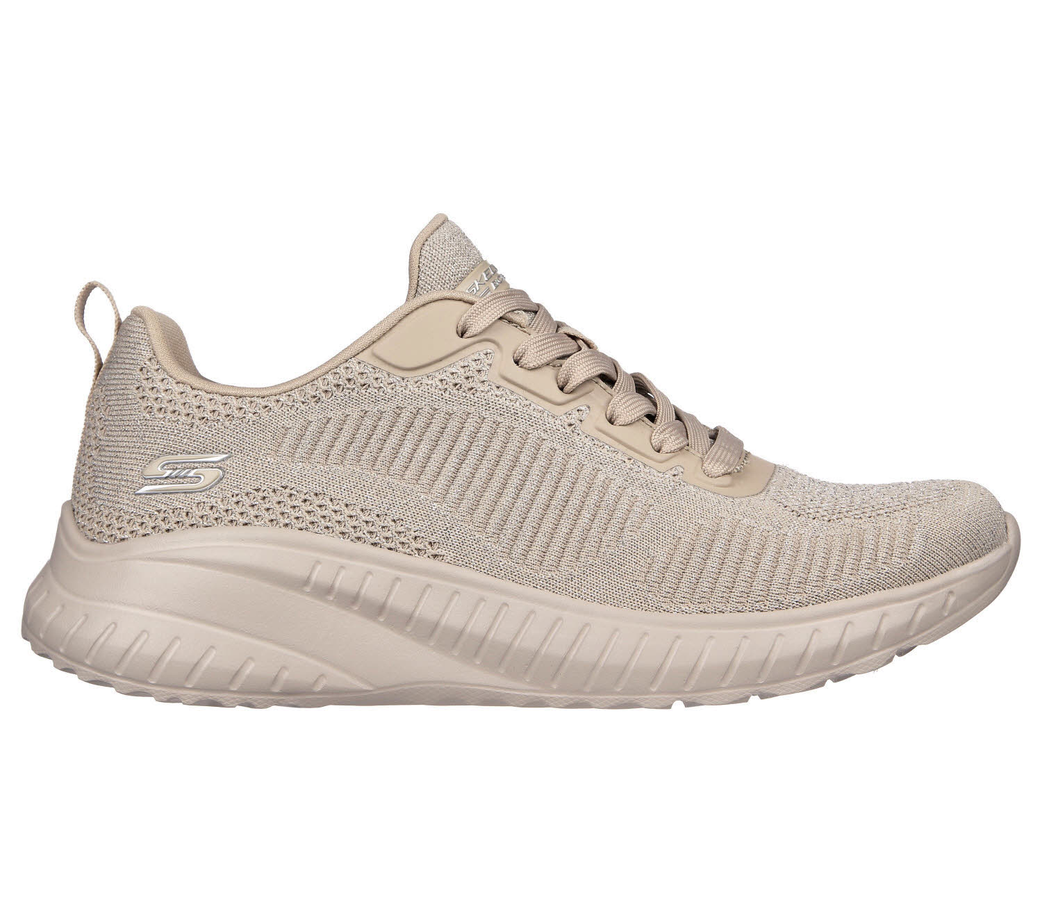 Skechers BOBS SQUAD CHAOS - SPARKLE DIV Sneaker Schnürer Damen graubeige