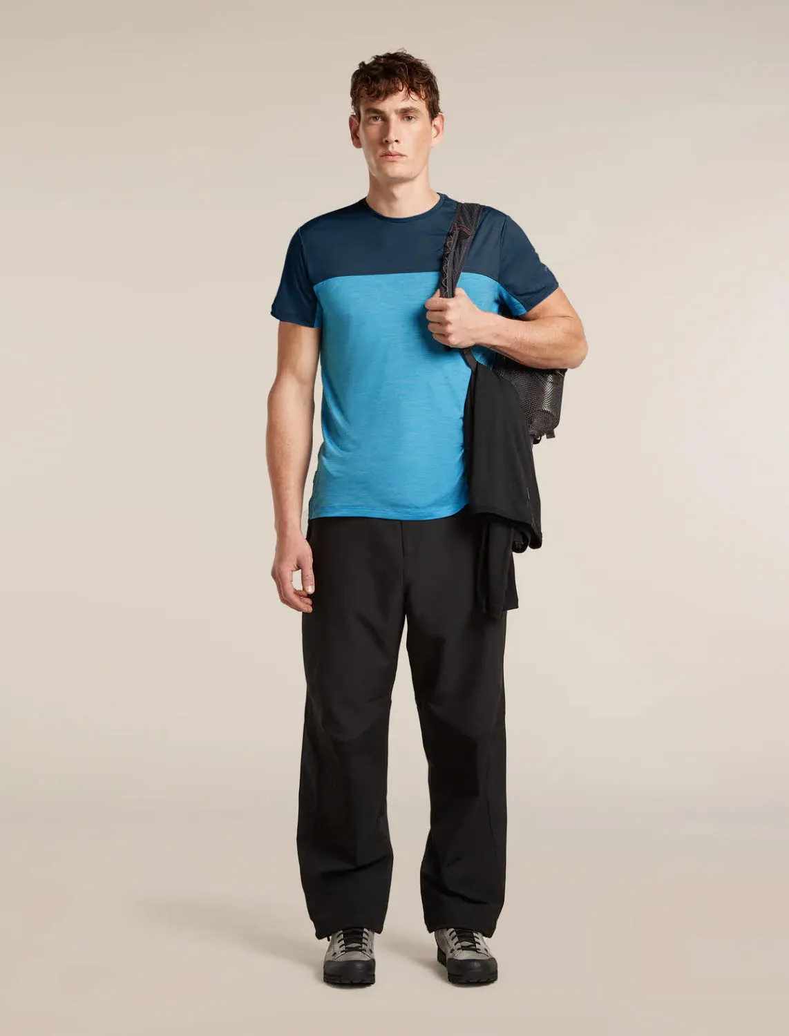 Icebreaker 125 Sphere T-Shirt Colour Block Herren Funktionsshirt blau