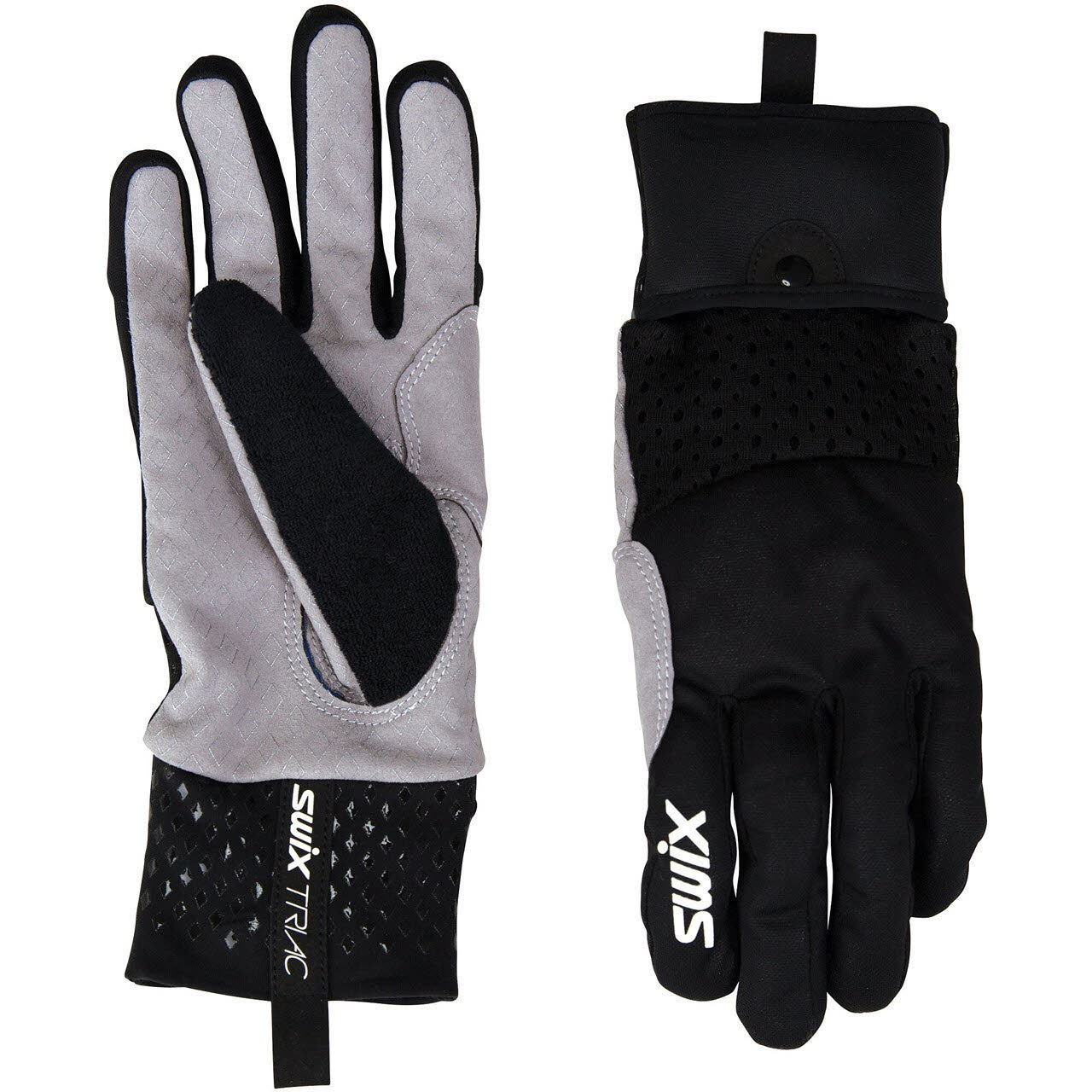 Swix Triac warm glove mitt Herren Softshell Cross Country schwarz/grau NEU