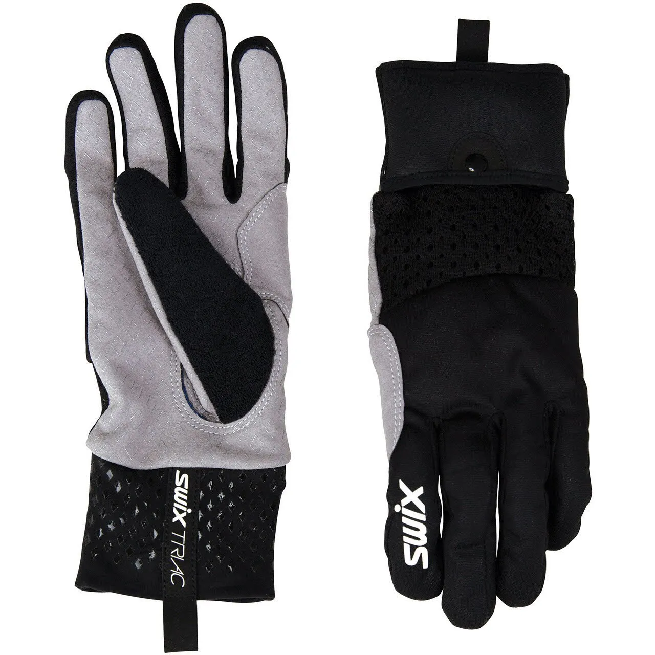 Swix Triac warm glove mitt Herren Softshell Cross Country schwarz/grau NEU