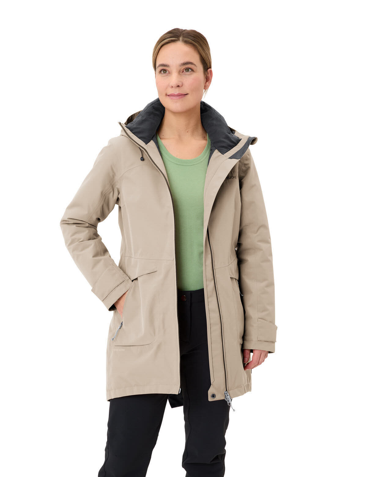 Vaude Skomer Freizeitmantel Parka Damen beige