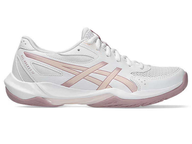 ASICS GEL-ROCKET 12 Damen Volleyballschuhe Hallenschuhe White/Pearl Pink