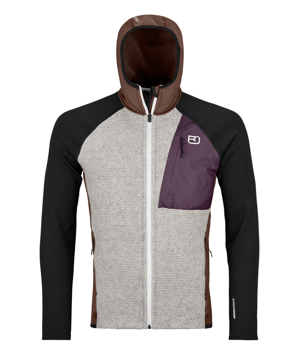 Ortovox Knit Hoody Fleecejacke Herren braun